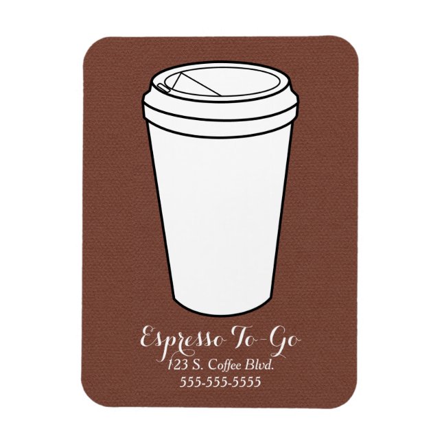 Espresso To-Go-verksamhet rostar falskt flanell Magnet (Vertikal)