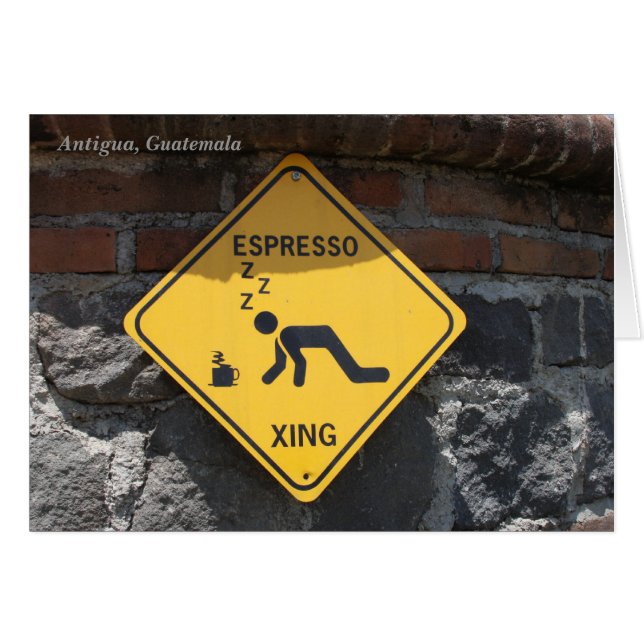 Espresso Xing, Antigua Guatemala Hälsningskort (Framsidan Horizontal)