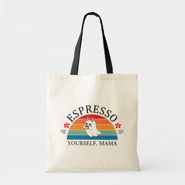 Espresso Yourown Mamma - Retro Rainbow Ghost Tygkasse (Framsidan)