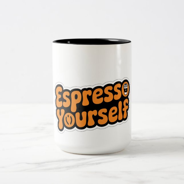 Espresso Yourown - Roligt & Motivational Coffee Mu Två-Tonad Mugg (Center)