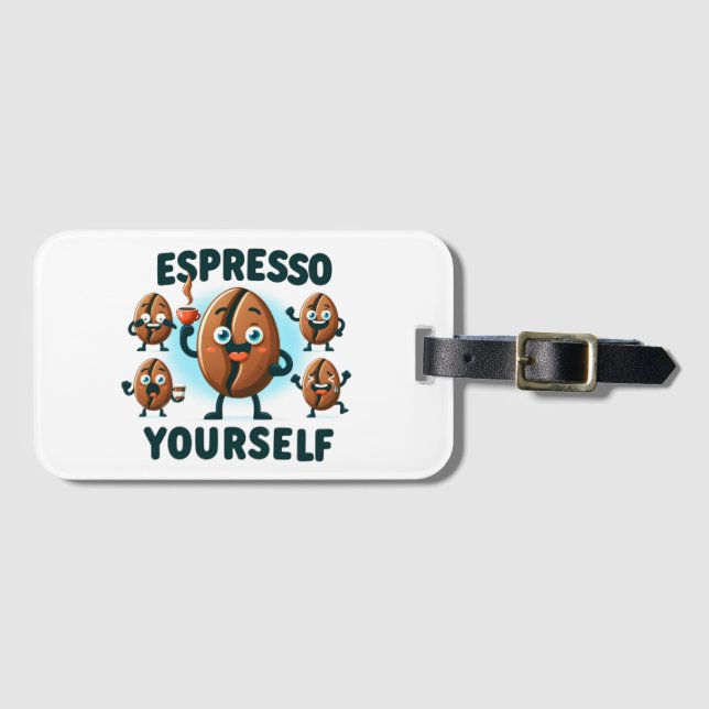 Espresso Yourself Coffee Bagagebricka (Framsida horisontal)