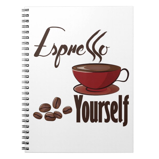 Espresso Yourself Coffee Pun Express Yourself Anteckningsbok (Framsidan)