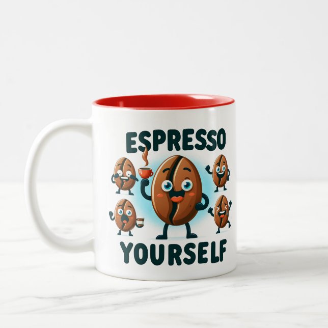 Espresso Yourself Coffee Två-Tonad Mugg (Vänster)