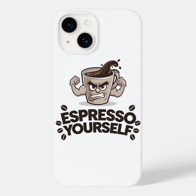 Espresso Yourself - Funny Coffee Älskare Design (Baksida)