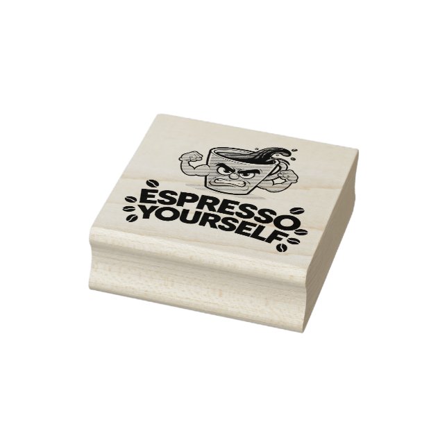 Espresso Yourself - Funny Coffee Älskare Design Stämpel (Stämpel)