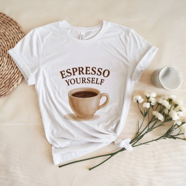 Espresso Yourself | Funny Coffee Älskare Shirt T (Skapare uppladdad)