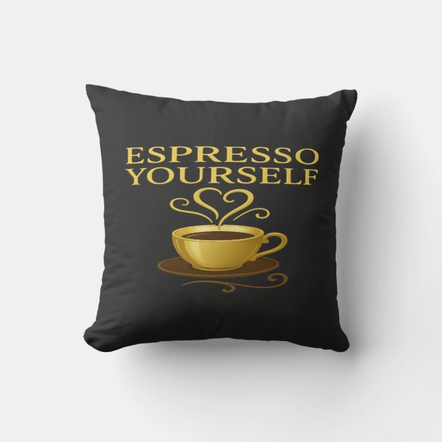 Espresso Yourself™ - Golden Kopp Edition Kudde (Framsida)