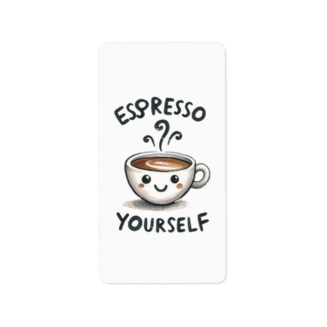 Espresso Yourself kaffe Adressetikett (Framsidan)