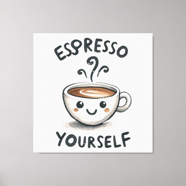 Espresso Yourself kaffe Canvastryck (Framsida)