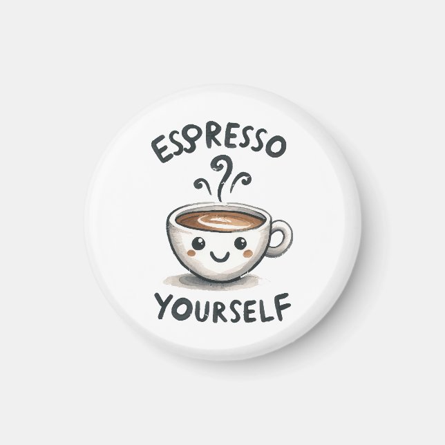 Espresso Yourself-kaffe Magnet (Framsidan)