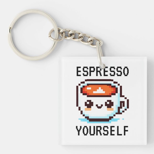 Espresso Yourself - Lusy Pixel Art Coffee Design (Framsidan)