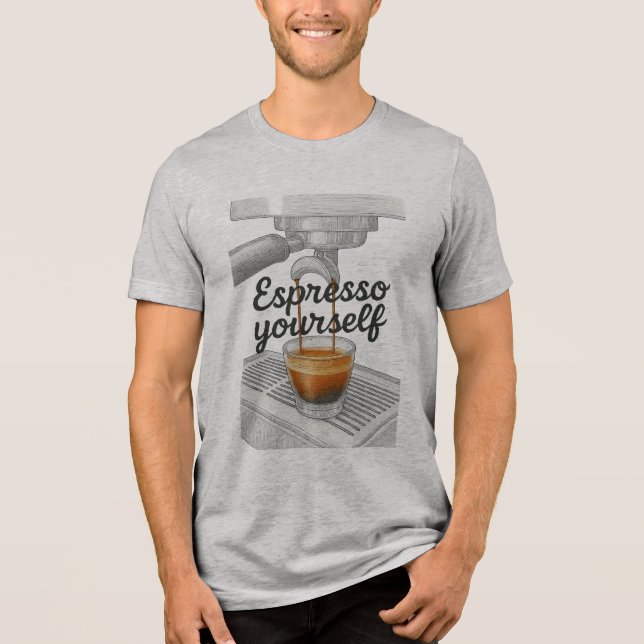 Espresso Yourself Premium Manar tackskjorta T Shirt (Framsida)