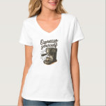Espresso Yourself Premium Women's v-nacke T Shirt<br><div class="desc">Visa världen ditt förtroende med vår Espresso Yourself Premium Women's V-nacke T-shirt. En underbar presentidé för dam kaffe älskare i ditt liv.</div>