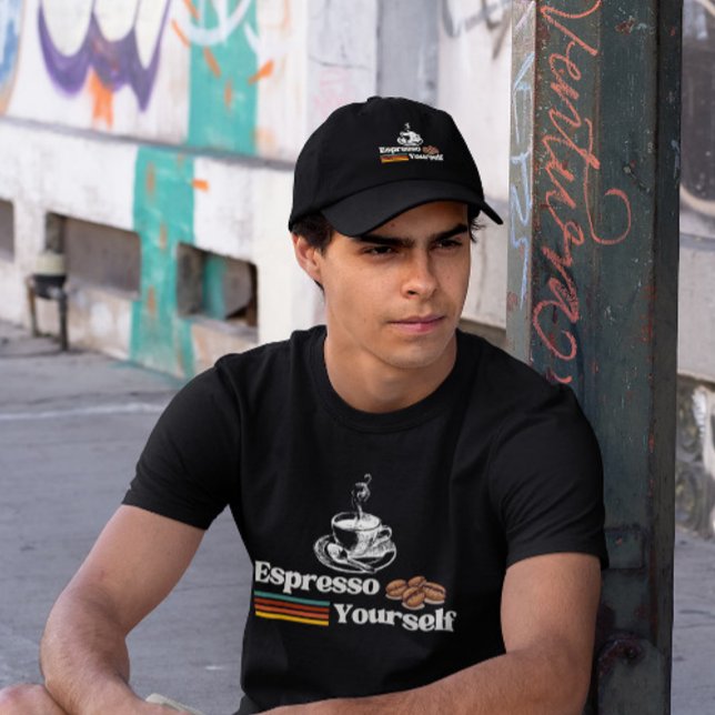 Espresso Yourself Retro Kaffedesign T Shirt (Skapare uppladdad)