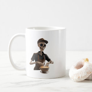 Espresso Yourself - Skeleton Coffee Shop Vibes Kaffemugg