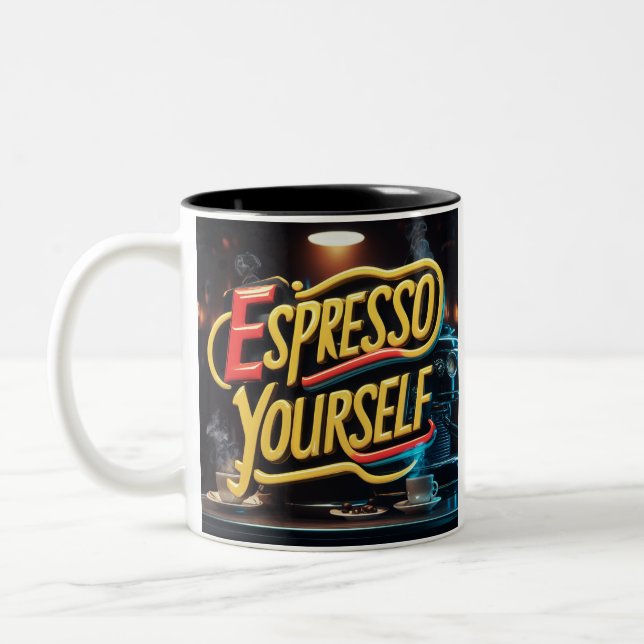 "Espresso Yourself" Två-Tonad Mugg (Vänster)