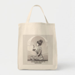 Espresso Zen Meditation Tote Bag Tygkasse