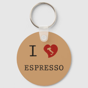 Espressoälskare älskar jag espresso nyckelring