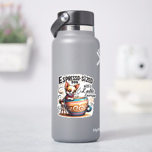 Espressoiserad Hund med låg energiförbrukning Klistermärken