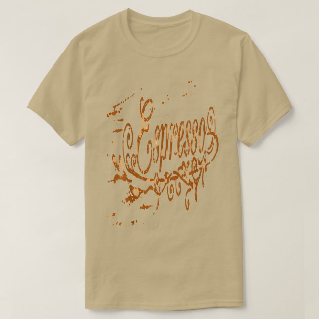 Espressokaffe Konstnärlig typografi Vector T Shirt (Design framsida)