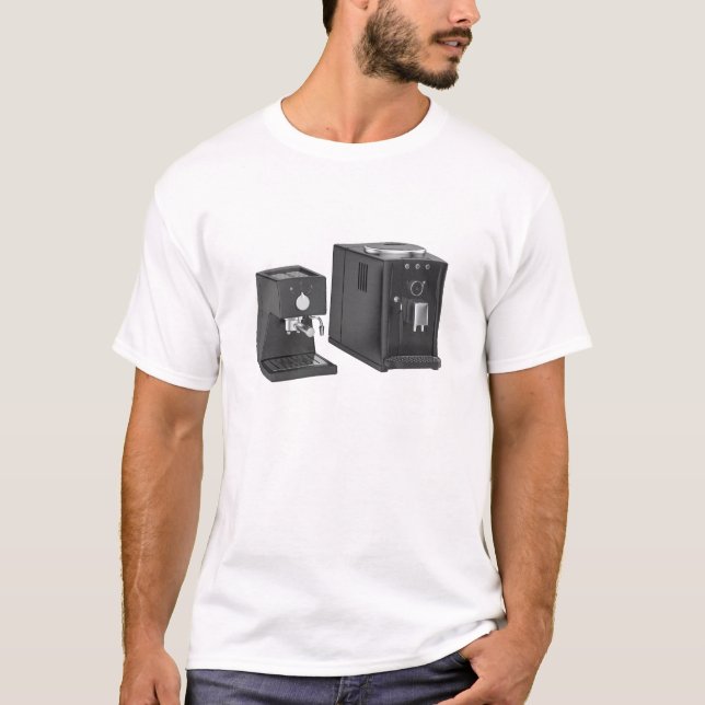 Espressokaffe maskiner t shirt (Framsida)