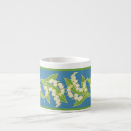 Espressokaffe Mugg: Lilies of the Valley, Blue Espressomugg