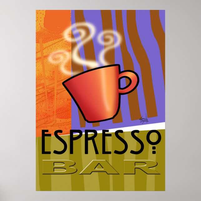 Espressokaffe Pub - poppkonst Poster (Framsidan)