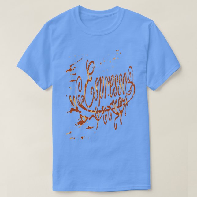 Espressokaffe, utstressad typografi Art Vector T Shirt (Design framsida)