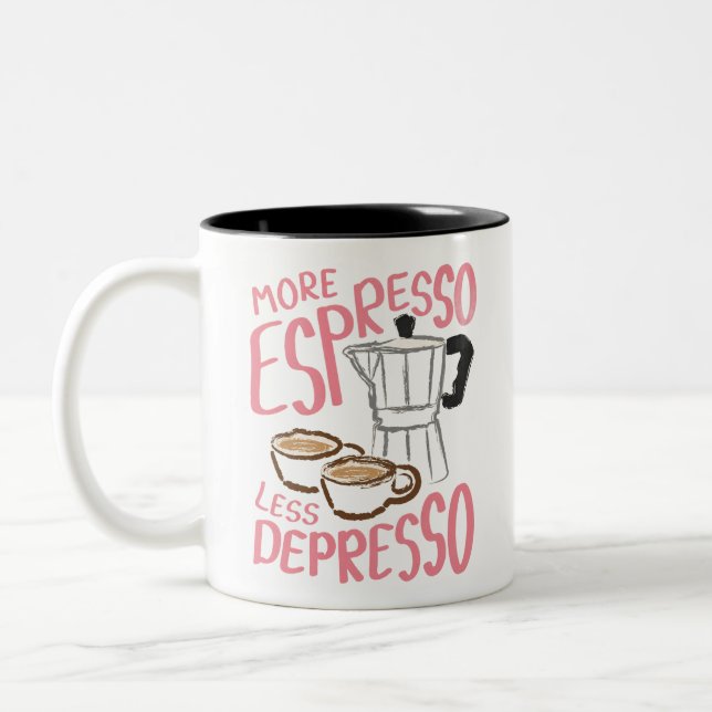 Espressomugg för kaffefanatiker Två-Tonad mugg (Vänster)