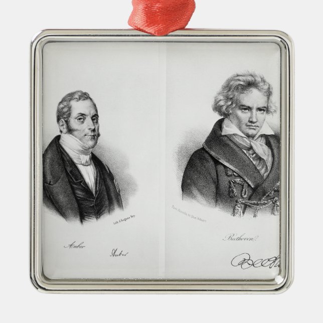 Esprit Auber och Ludwig Van Beethoven Julgransprydnad Metall (Framsidan)