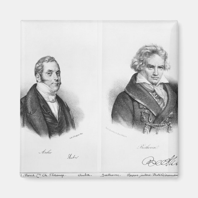 Esprit Auber och Ludwig van Beethoven Magnet (Framsidan)