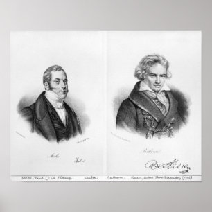 Esprit Auber och Ludwig van Beethoven Poster