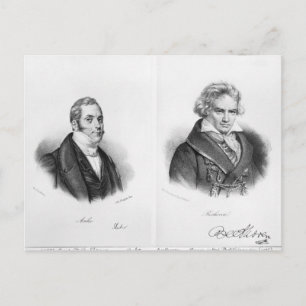 Esprit Auber och Ludwig van Beethoven Vykort