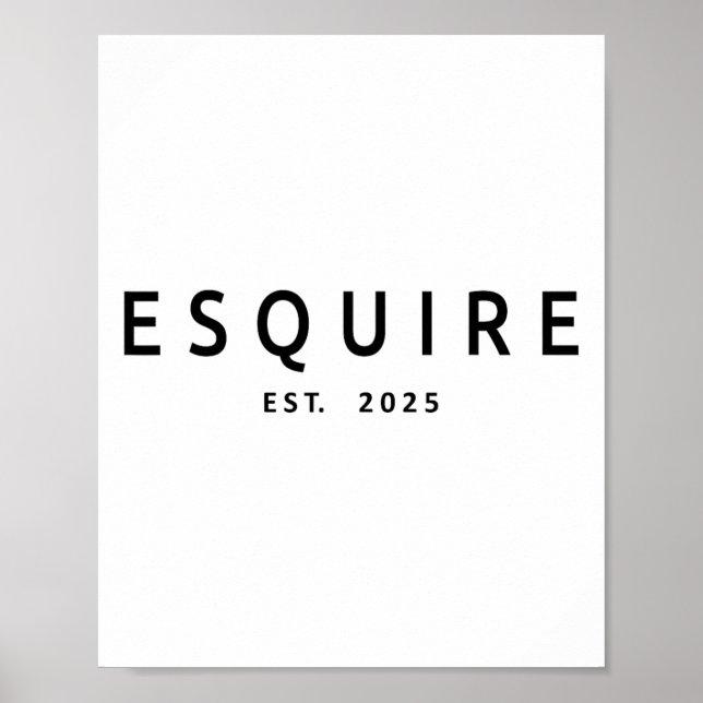Esquire Est. 2025 Poster (Framsidan)