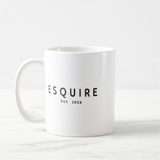 Esquire Est. 2026, advokat jurist jurist juristexa Kaffemugg