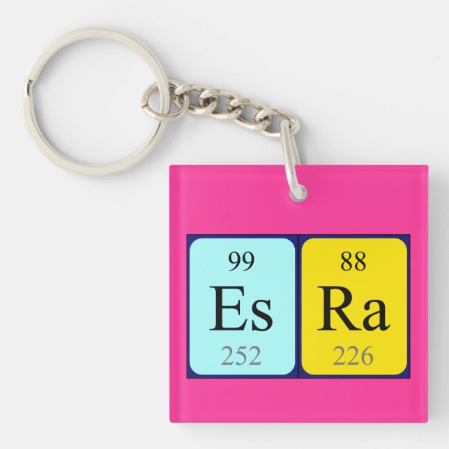 Esra Periodiska bord namn nyckelring (Framsidan)