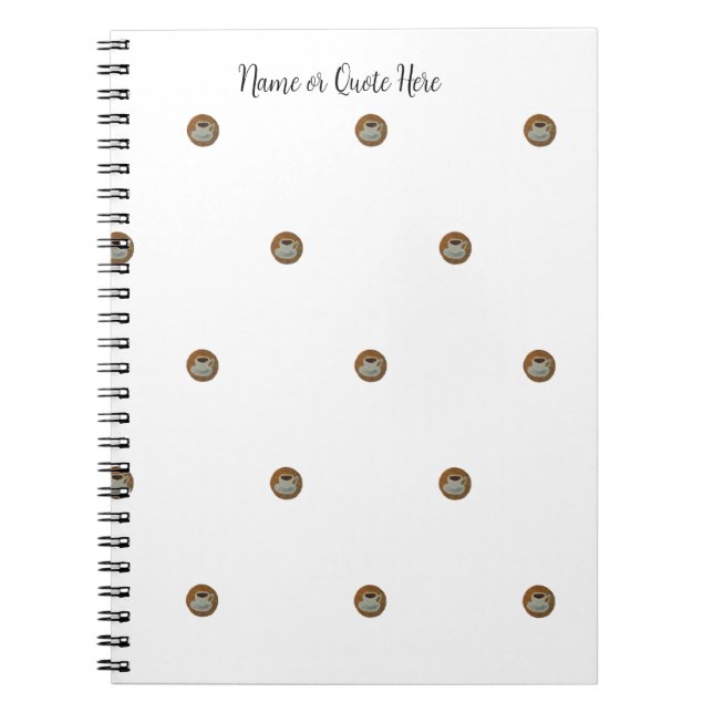Esresso Coffee Spiral Photo Notebook Anteckningsbok (Framsidan)