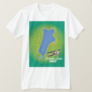 Esrum Sjö Danmark resa karta T Shirt