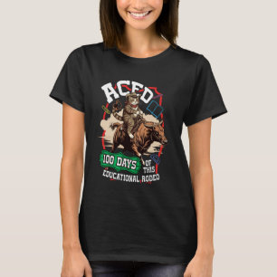 Ess 100 Dagar Utbildande Rodeo Katt T Shirt