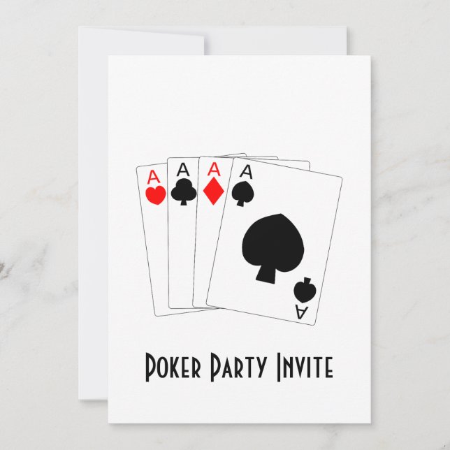 Ess Design Poker Party Inbjudningar (Framsida)