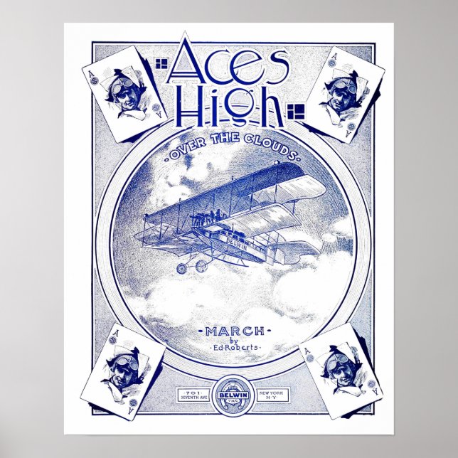 Ess High Biplane Aeronautical Lakan Music Cover Poster (Framsidan)