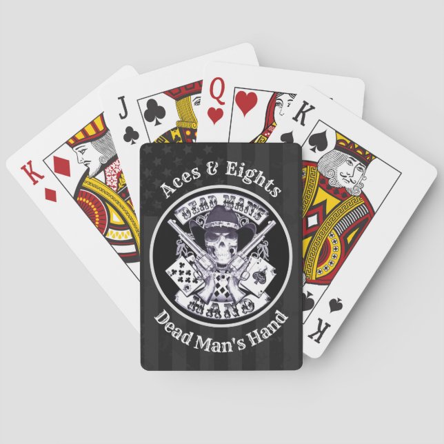 Ess N Eights Dead Man's Hand American Flagga Casinokort (Baksidan)