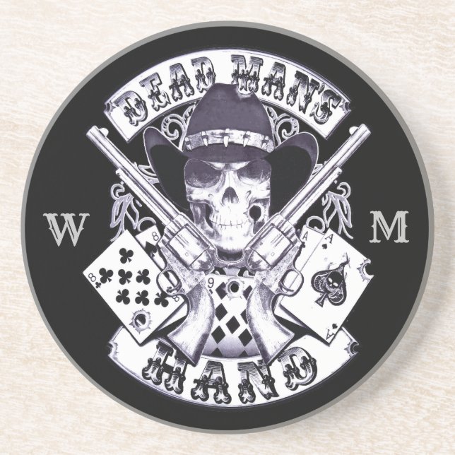 Ess och åtta uppspelningskort Cowboymonogram Underlägg (Framsidan)