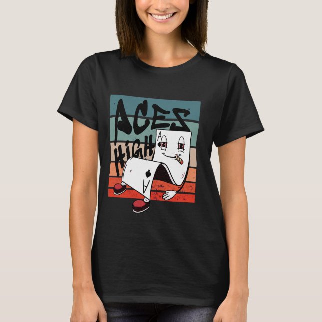 Ess: stor spadderyta rökning Spetsspel T Shirt (Framsida)