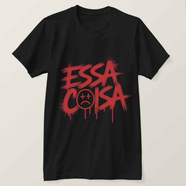 "ESSA COISA" Röd Graffiti T-Shirt |  (Design framsida)