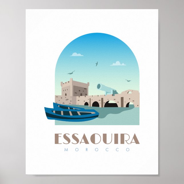 Essaouira city morocco Skyline Poster (Framsidan)