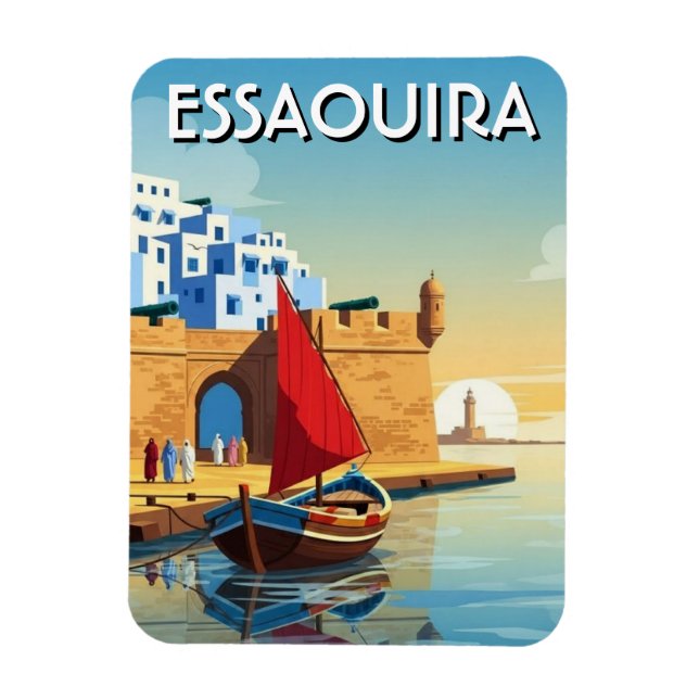 Essaouira Marocko Resa Magnet (Vertikal)