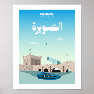 Essaouira Stad Marocko Illustration Poster