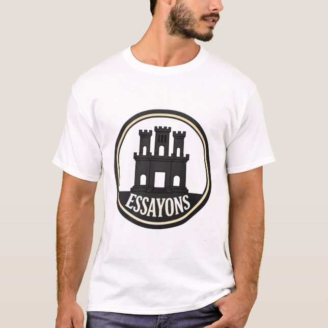 Essayons Engineer Castle Retro T-Shirt  (Framsida)