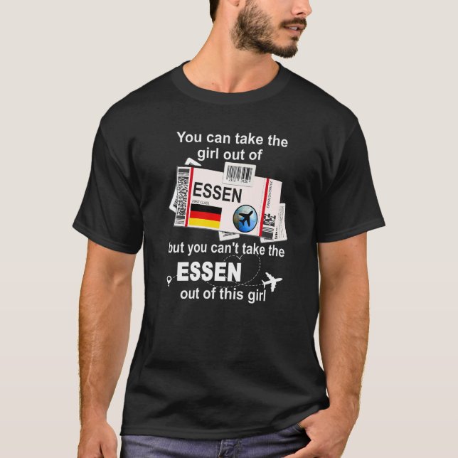 Essen Boarding Pass  Essen Girl  Essen T Shirt (Framsida)